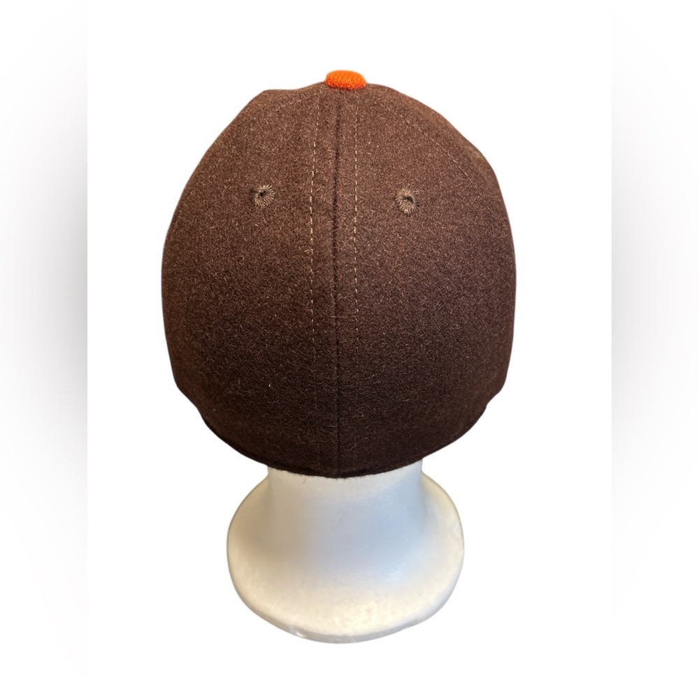 Ideal Cap Co Brown & Orange Wool Baseball Cap Fitted 6 7/8 Never Worn CLE Browns - Picture 3 of 6